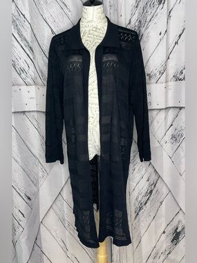 Exclusively Misook Woman Knit Open Long Cardigan 3X